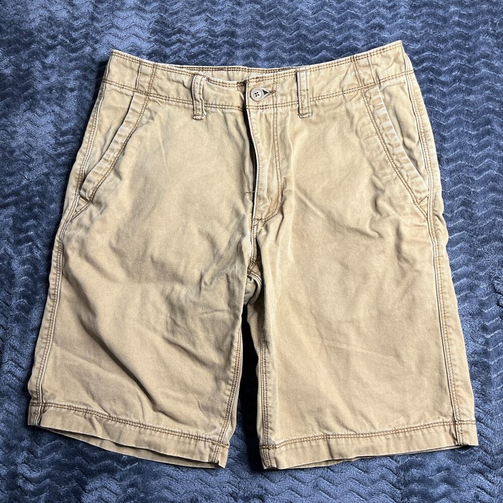 Old Navy Shorts Mens Size 29 Brown Faded Flat Front Cotton Blend Outdoor Hiking